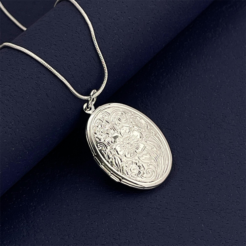 Photography Basic - Popular 925 Sterling Silver Egg-Shaped Carved