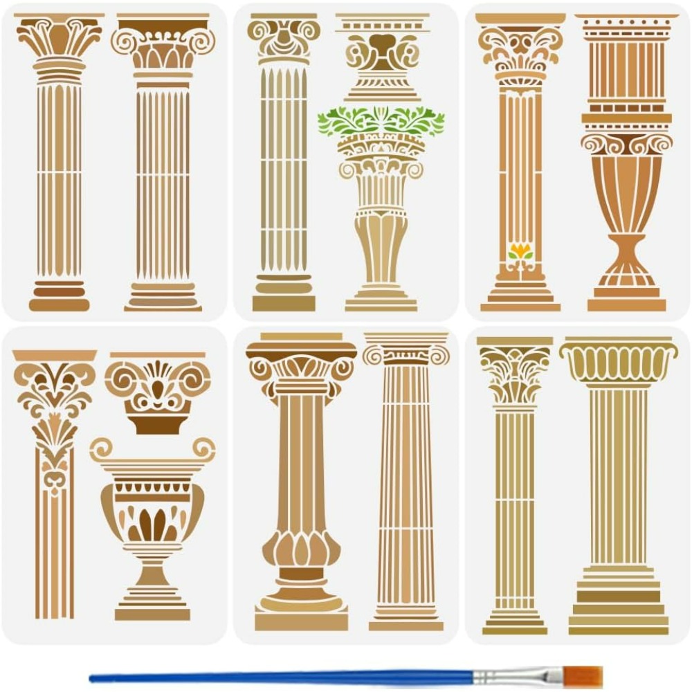 Photography Techniques - 6 PCS Roman Column Stencils for