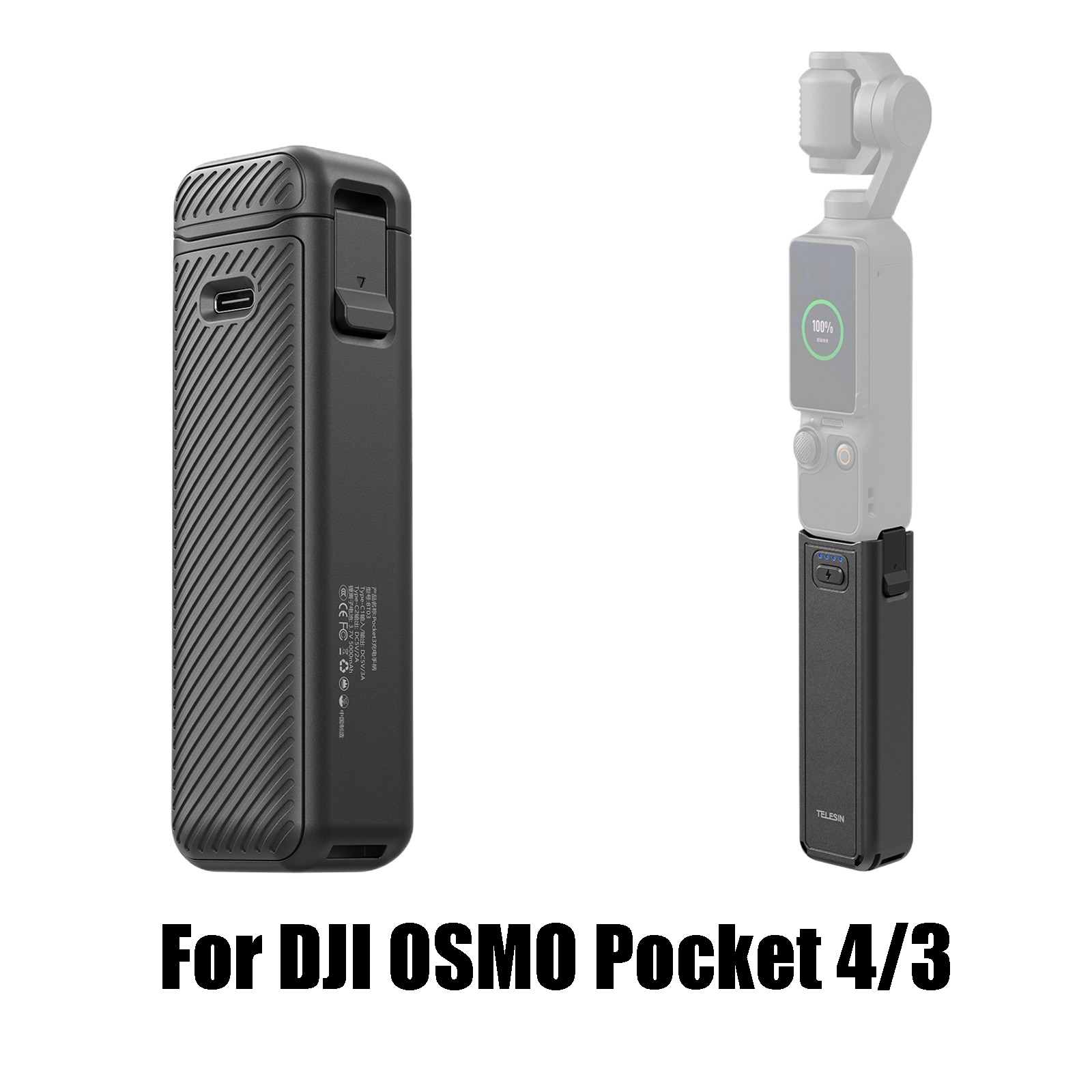 Camera Battery Grip - 5000Mha Battery Handle for DJI OSMO