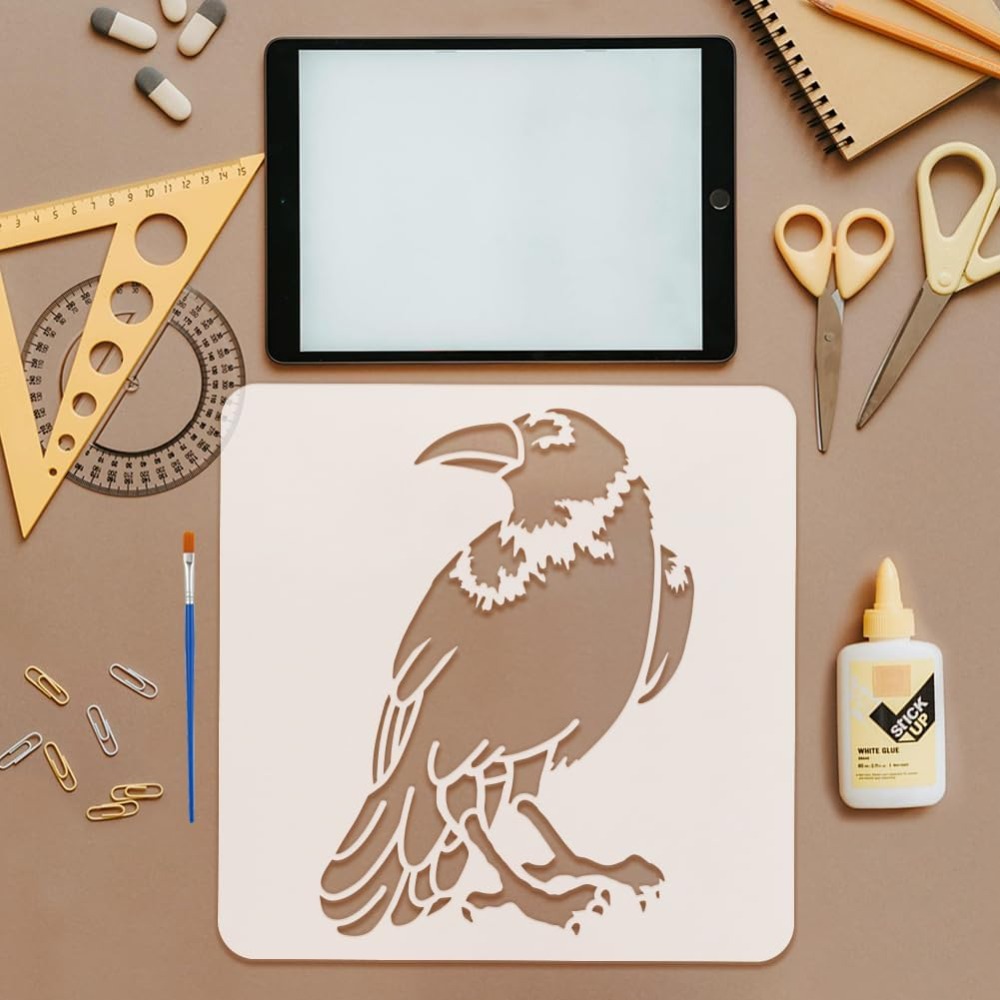 4PCS Flying Crow Stencil for P - đánh giá và giá Photography Techniques