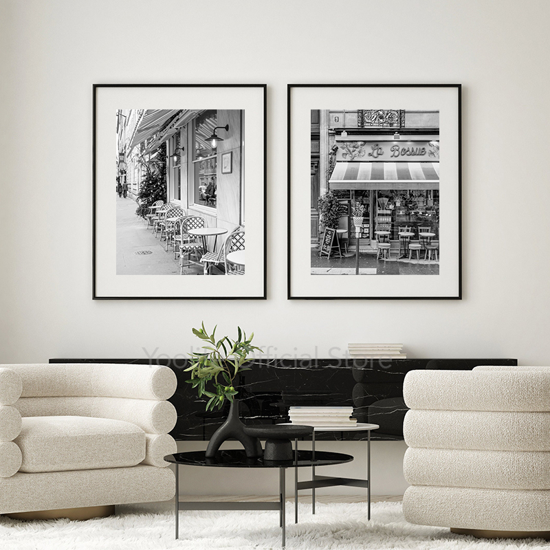 Đen Trắng Pháp Paris Cafe Ngoà - đánh giá và giá Photography Coffee