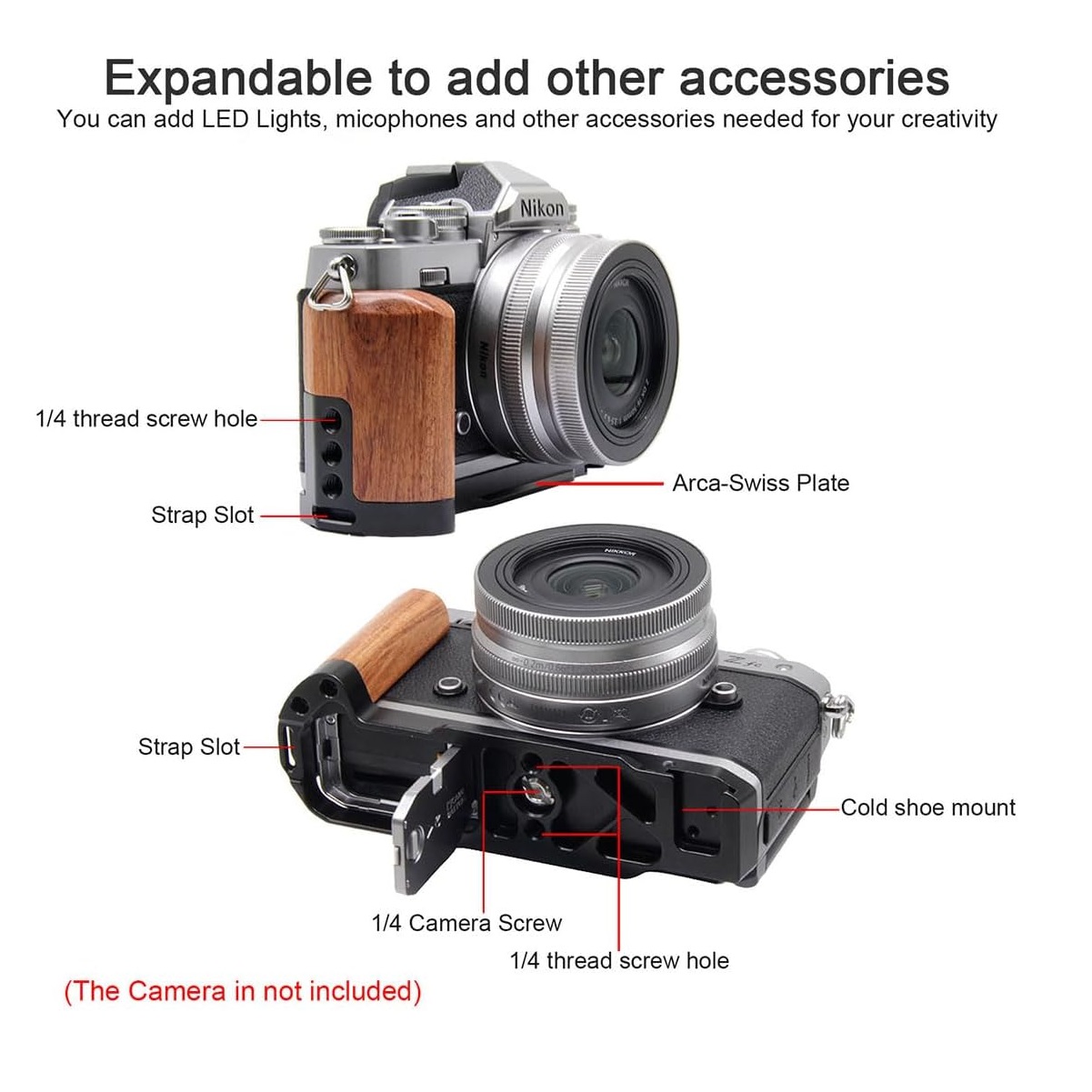 Handgrip, Wooden L-Shape Grip  - đánh giá và giá Camera Cold Shoe