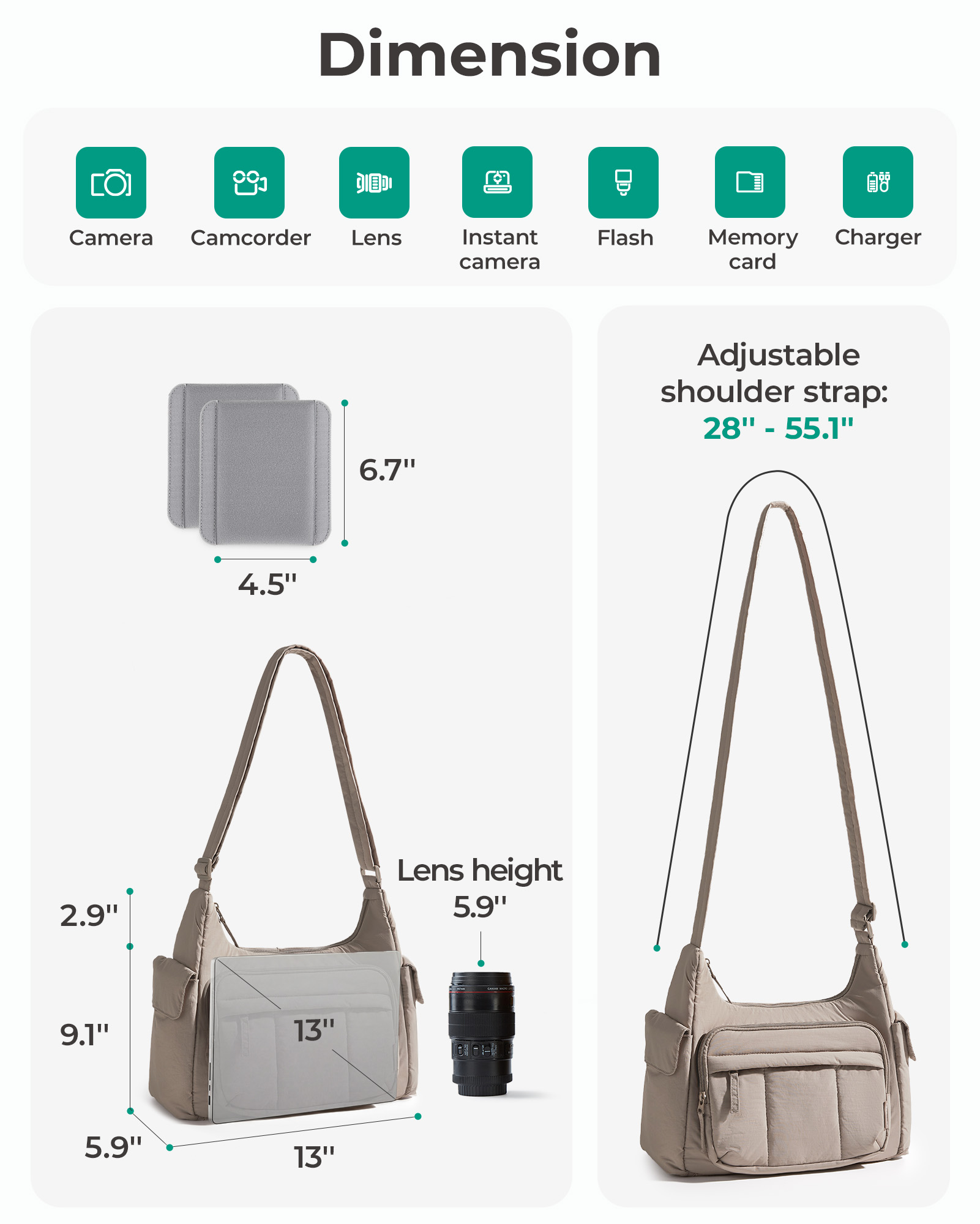 BAGSMART 2 in 1 Camera Sling B - đánh giá và giá Photography Digital