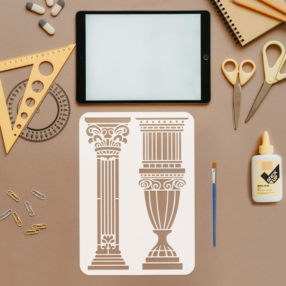 6 PCS Roman Column Stencils fo - đánh giá và giá Photography Techniques