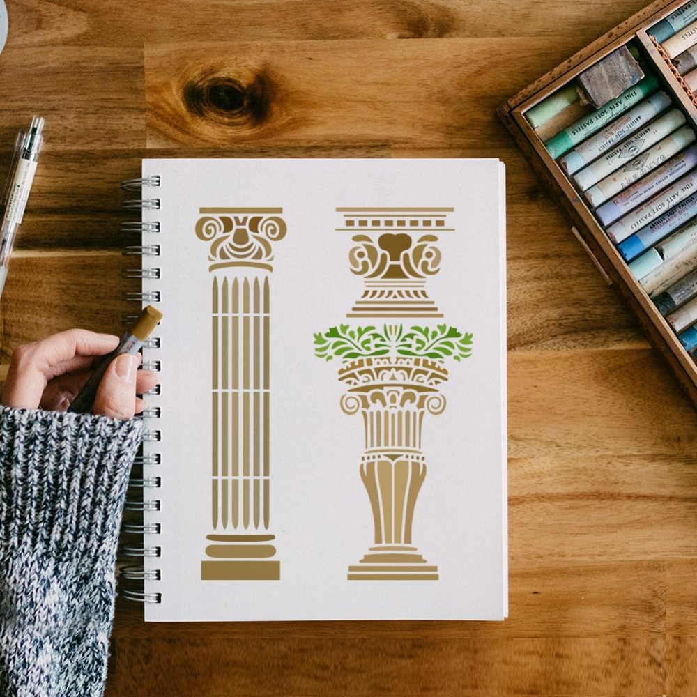 6 PCS Roman Column Stencils fo - đánh giá và giá Photography Techniques