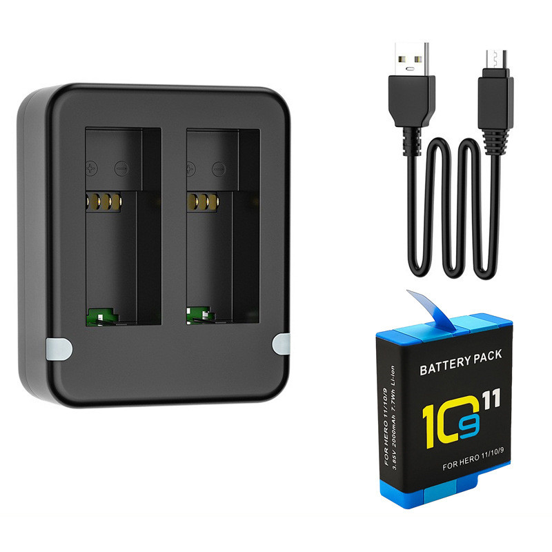 Dual Port Slot Double Battery  - đánh giá và giá Gopro Action Camera Hero 11 Black