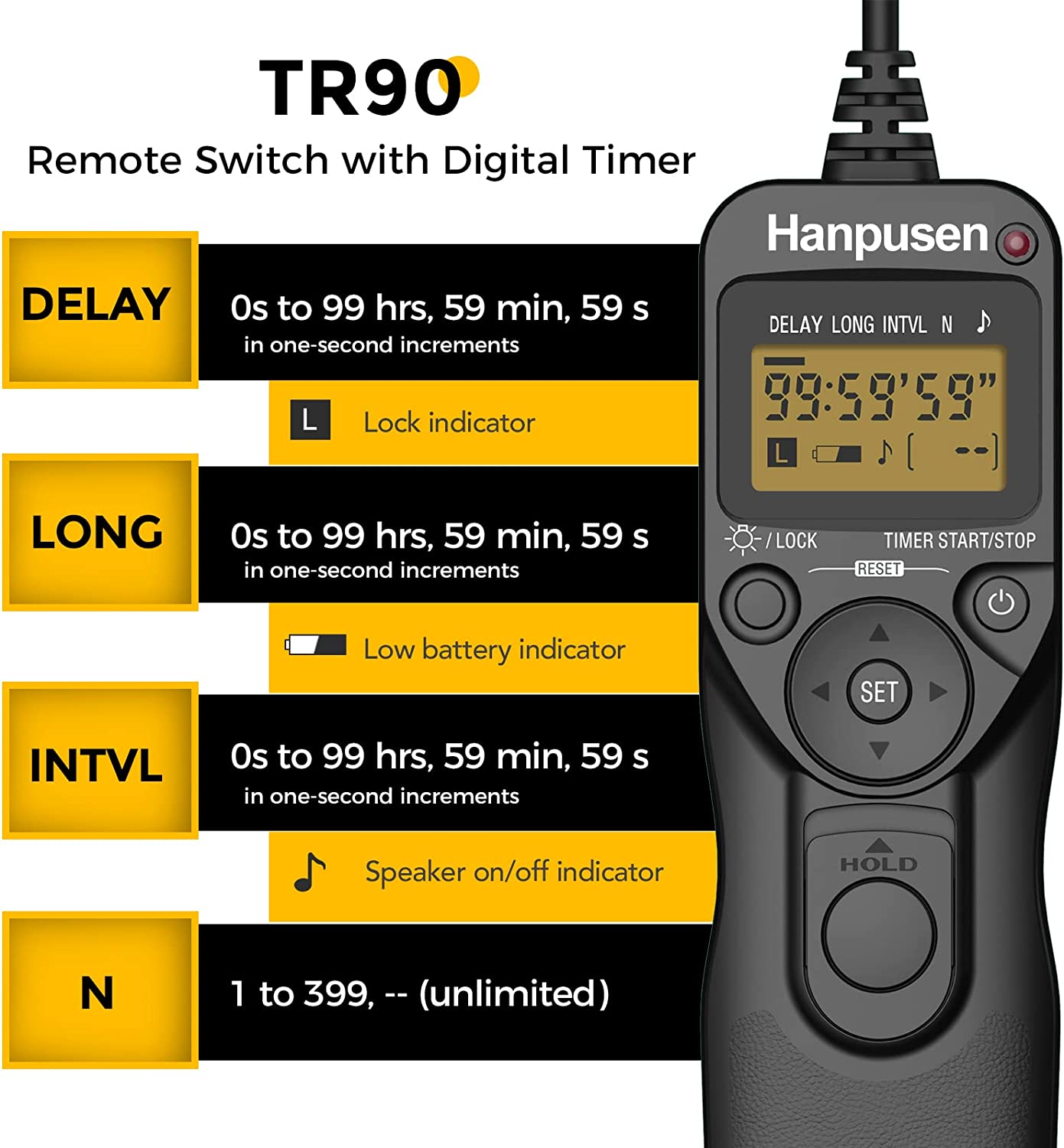 Hanpusen TR90 Camera Time Laps - đánh giá và giá Timelapse Controller