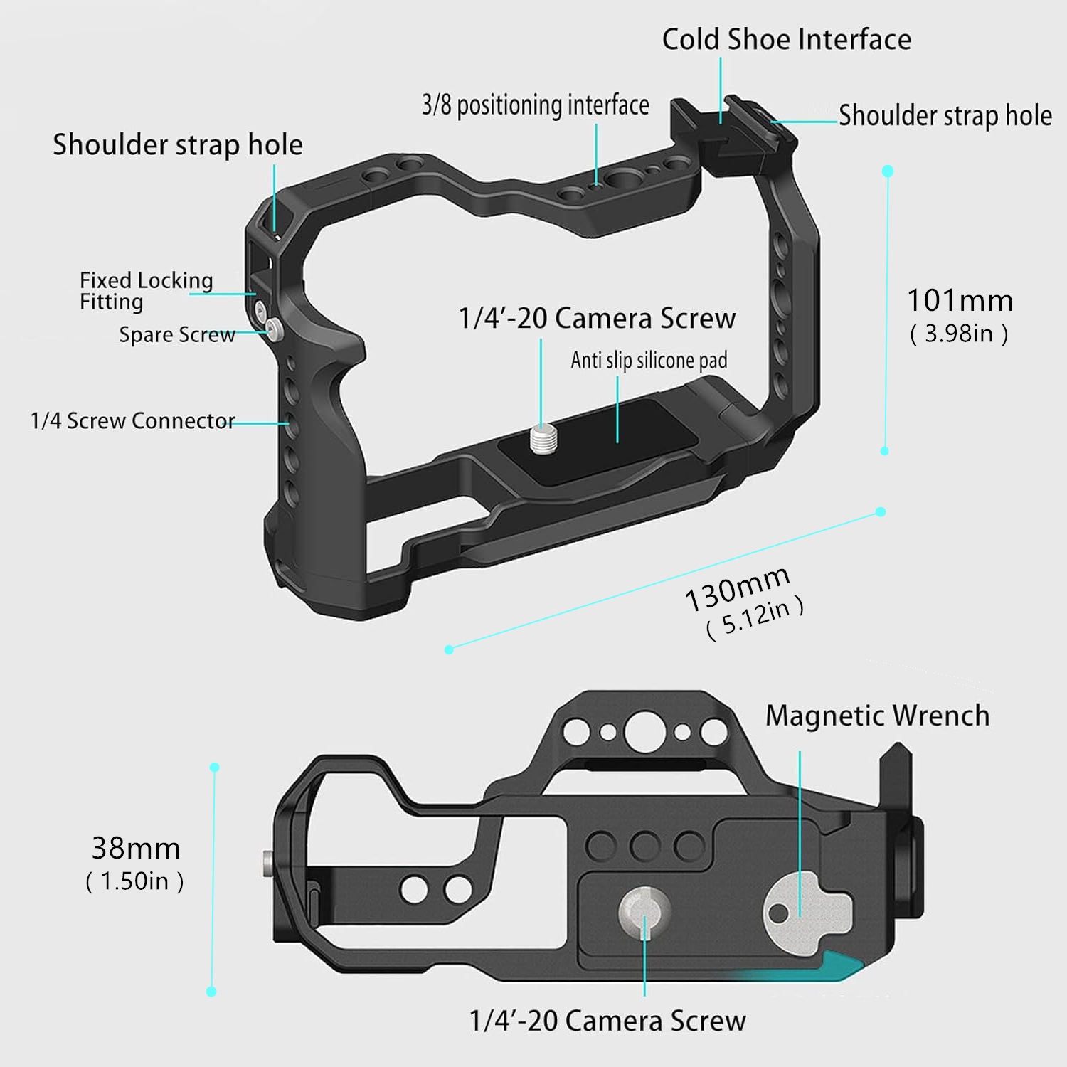 R50 Camera Cage for Canon EOS  - đánh giá và giá Camera Cold Shoe